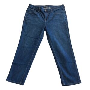 Chicos Boyfriend Ankle‎ Jeans Womens 12R 2R Blue Denim Medium Wash Stretch Plus